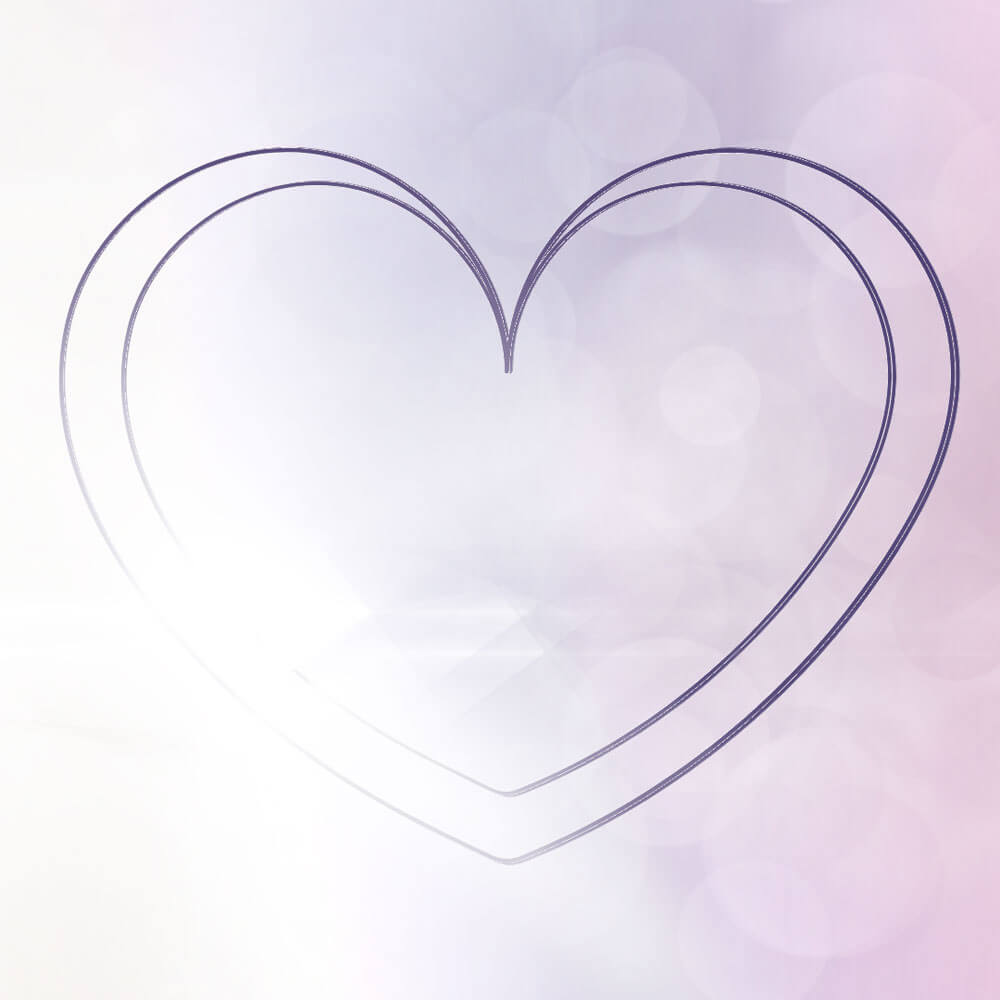 double thin lined purple heart of normalizeheart empowerment practices