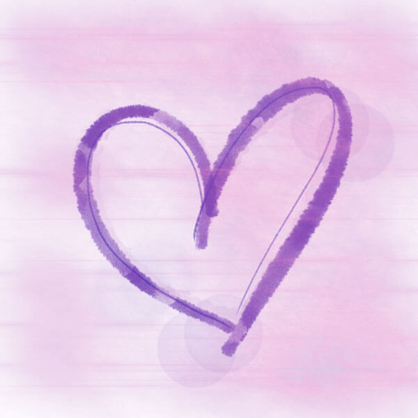 pink watercolor heart