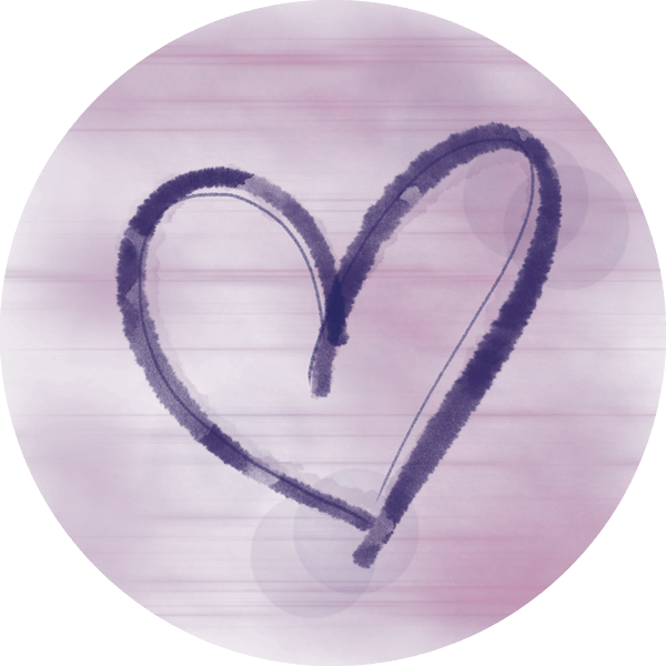purple watercolor heart